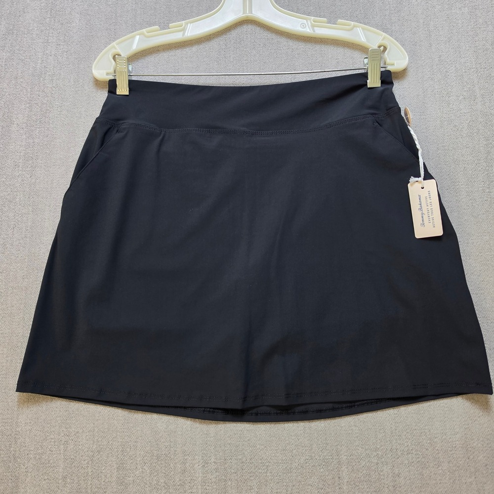 Tommy Bahama Skort Women Small Black Everyday Active Pockets Stretch New